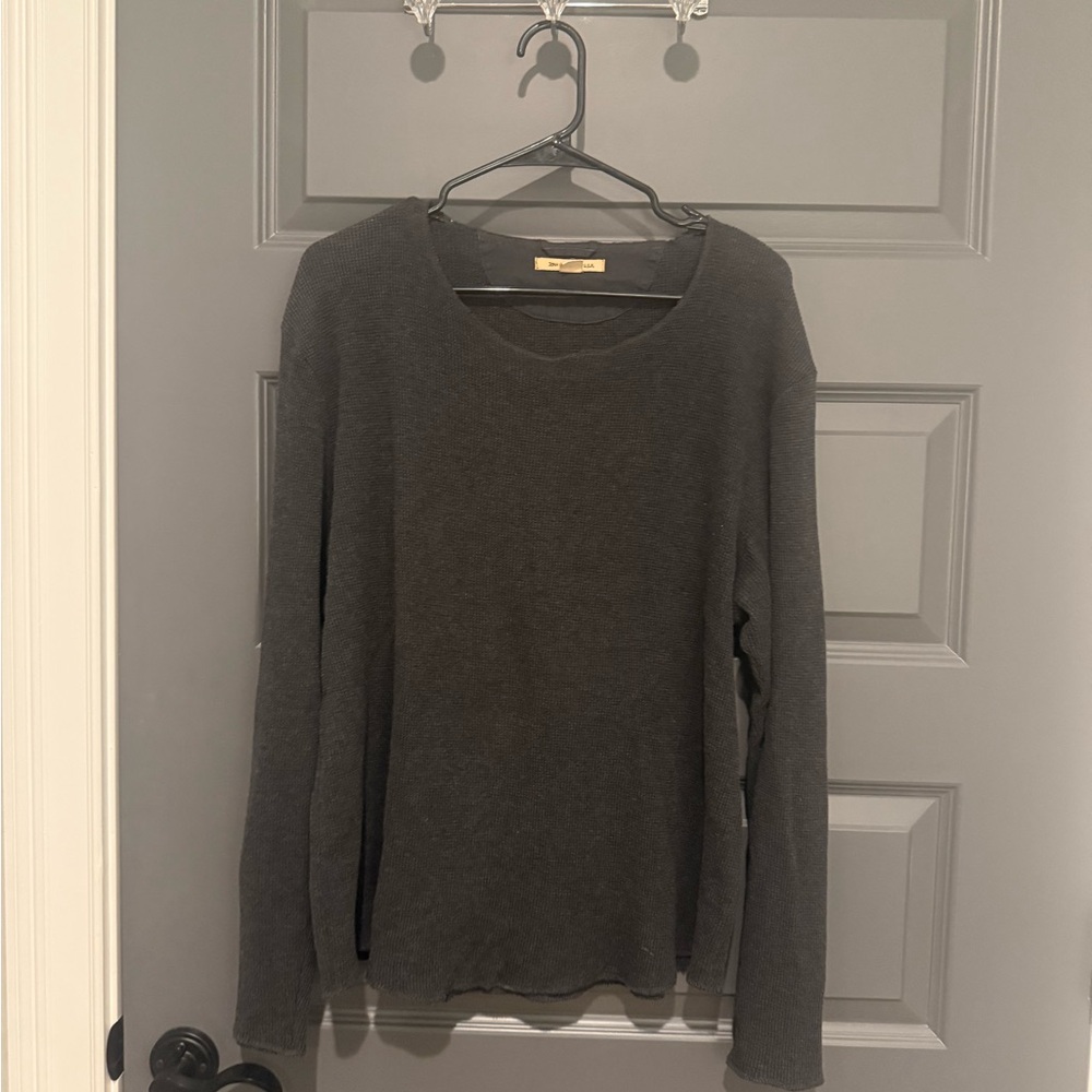 John Varvatos Charcoal Gray Crewneck Sweater Size XL